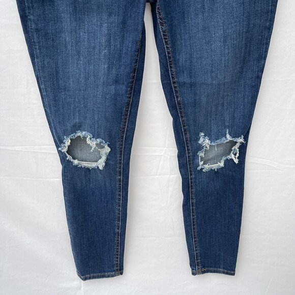 Free People Distressed Skinny Jeans High Rise Denim Cotton Stretch NWT Womens 30 - Picture 8 of 14